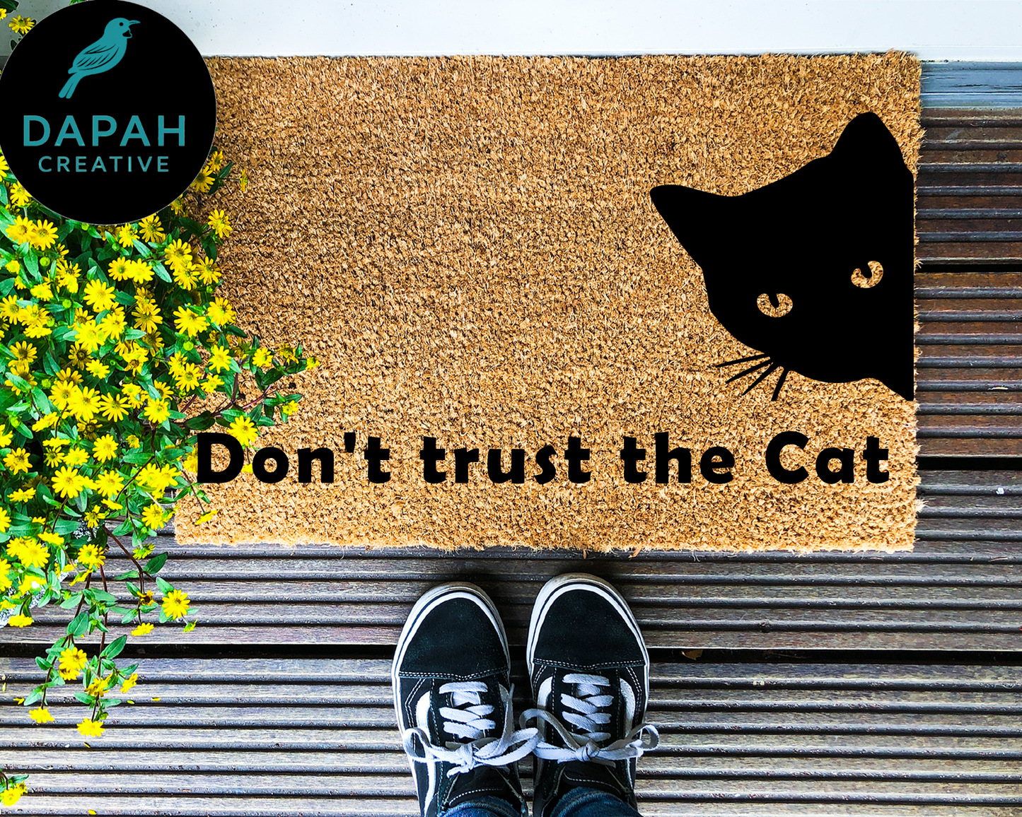 Don't Trust the Cat Coir Doormat
