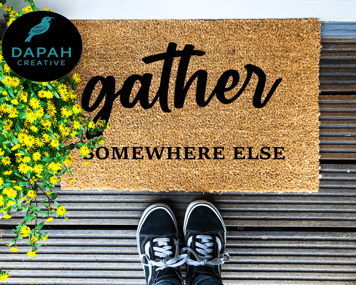 gather somewhere else coir doormat