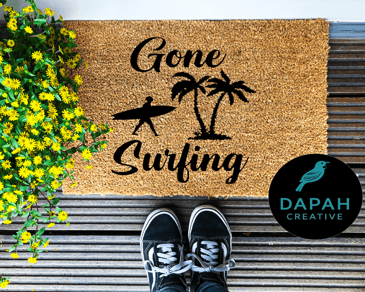 Gone Surfing Doormat.