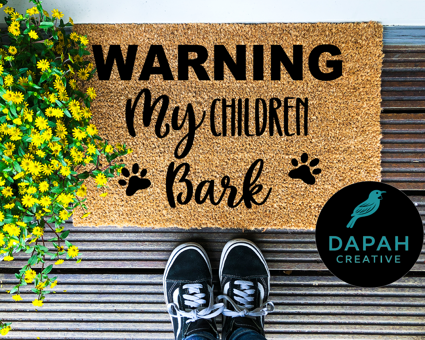 Warning My Children Bark Doormat