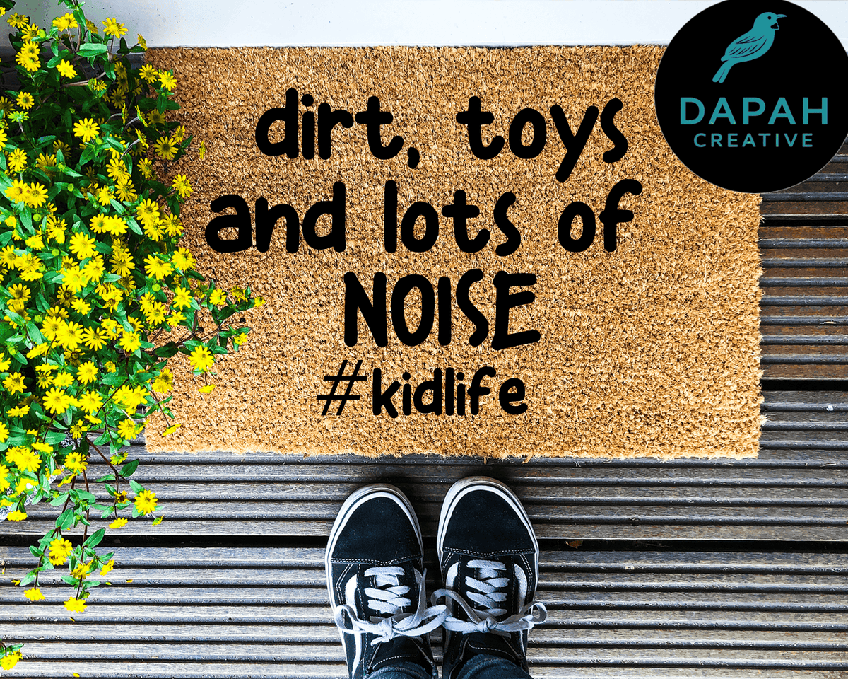 Dirt, toys and lots of noise Doormat.