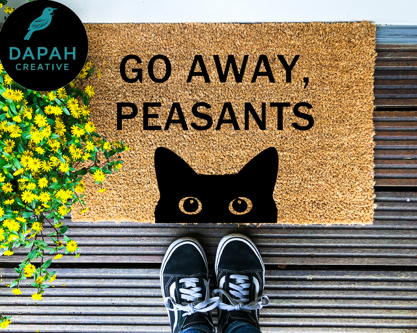 Go Away Peasants Coir Doormat