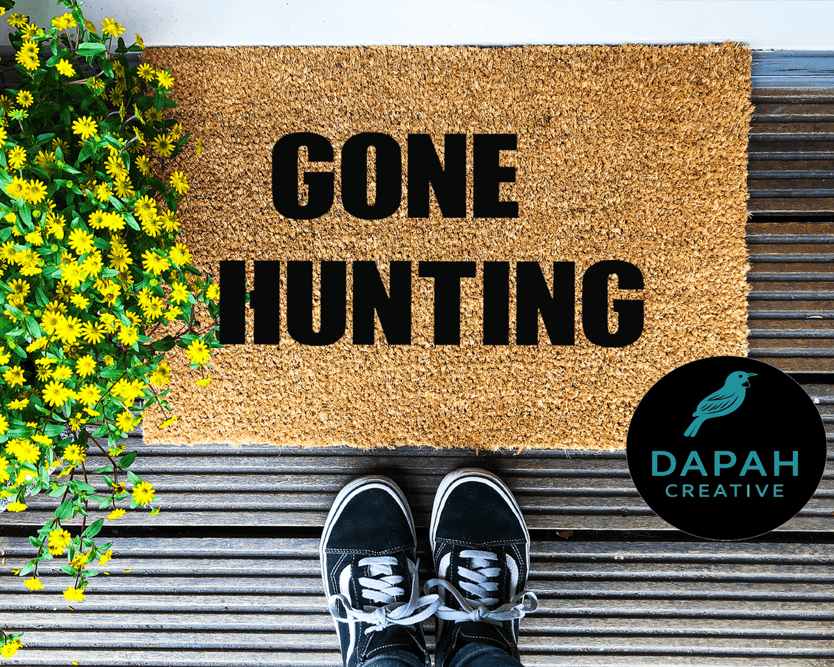 Gone Hunting Doormat.