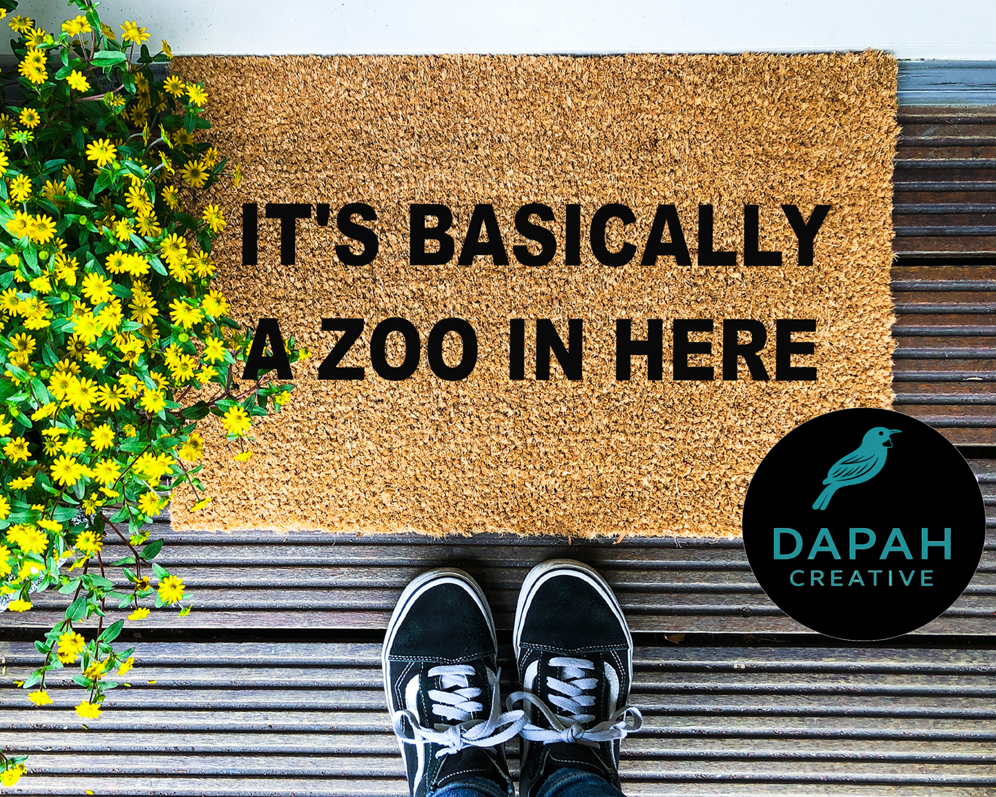 It's basically a zoo in here Doormat