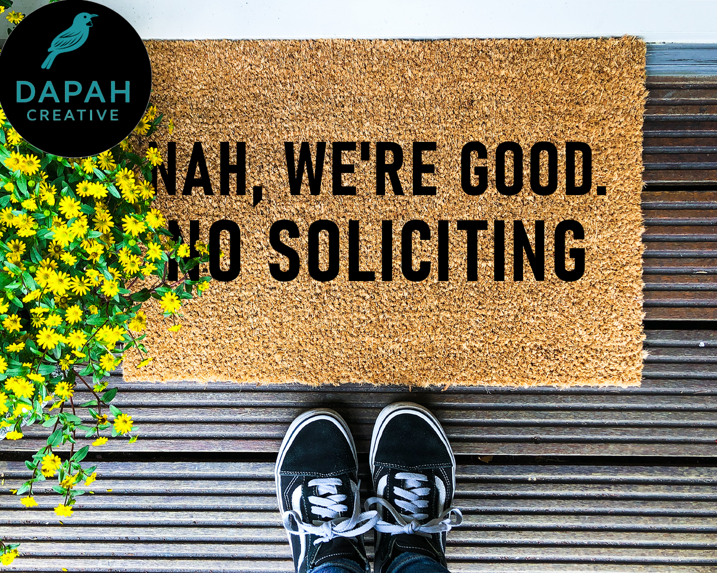 Nah, We're Good. No Soliciting Coir Doormat