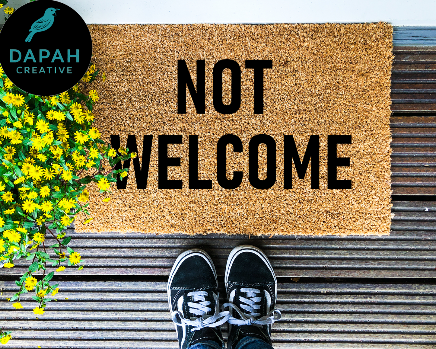 Not Welcome Coir Doormat