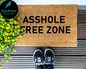 Asshole Free Zone Coir Doormat