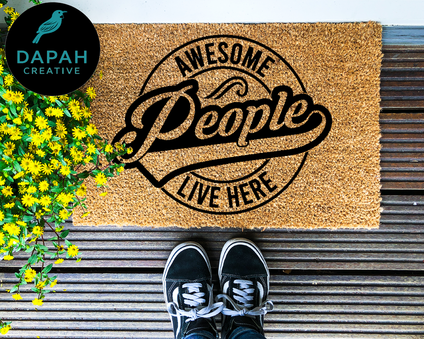 Awesome People Live Here Doormat