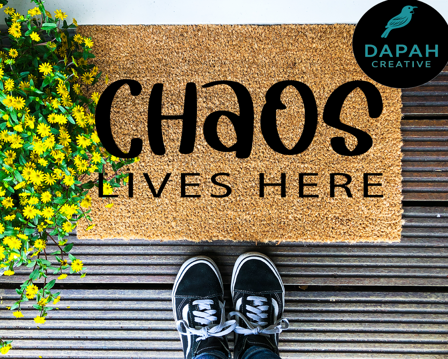 Chaos Lives Here Doormat
