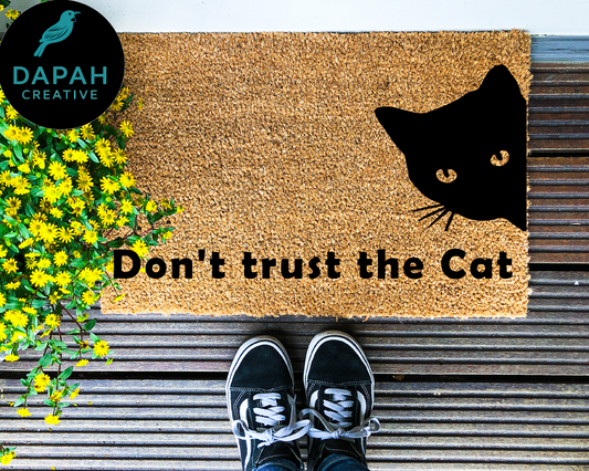 Don't Trust the Cat Coir Doormat
