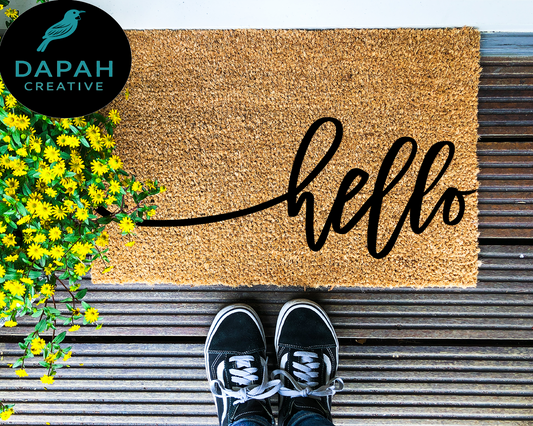 Hello (cursive) Doormat