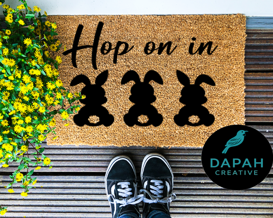 Hop On In Doormat