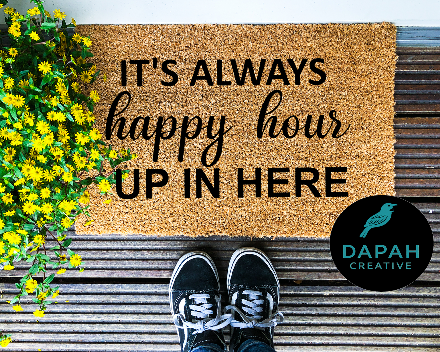 It's always happy hour up in here Doormat