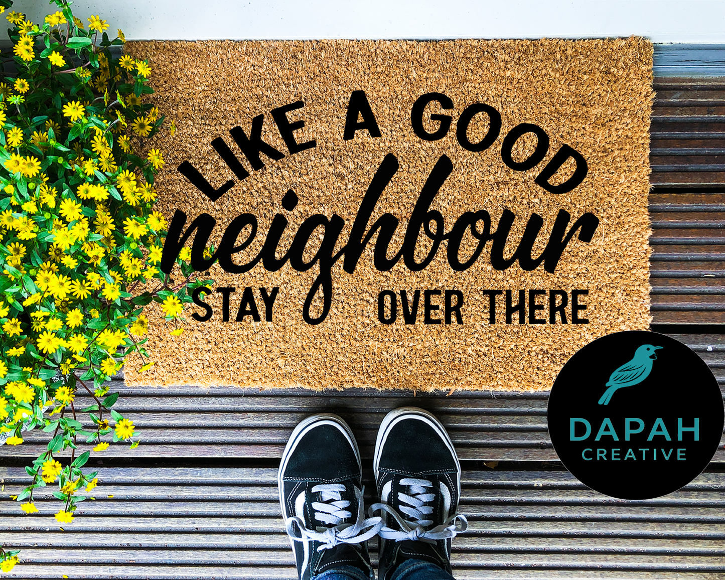 Like a good neighbour, stay over there Doormat