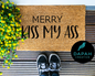 Merry Kiss My Ass Doormat