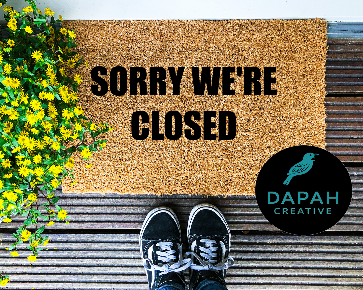 Sorry We're Closed Doormat