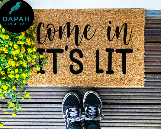 Come In, It's Lit Doormat