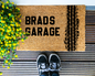 [CUSTOM NAME] Garage Coir Doormat with wheel tracks