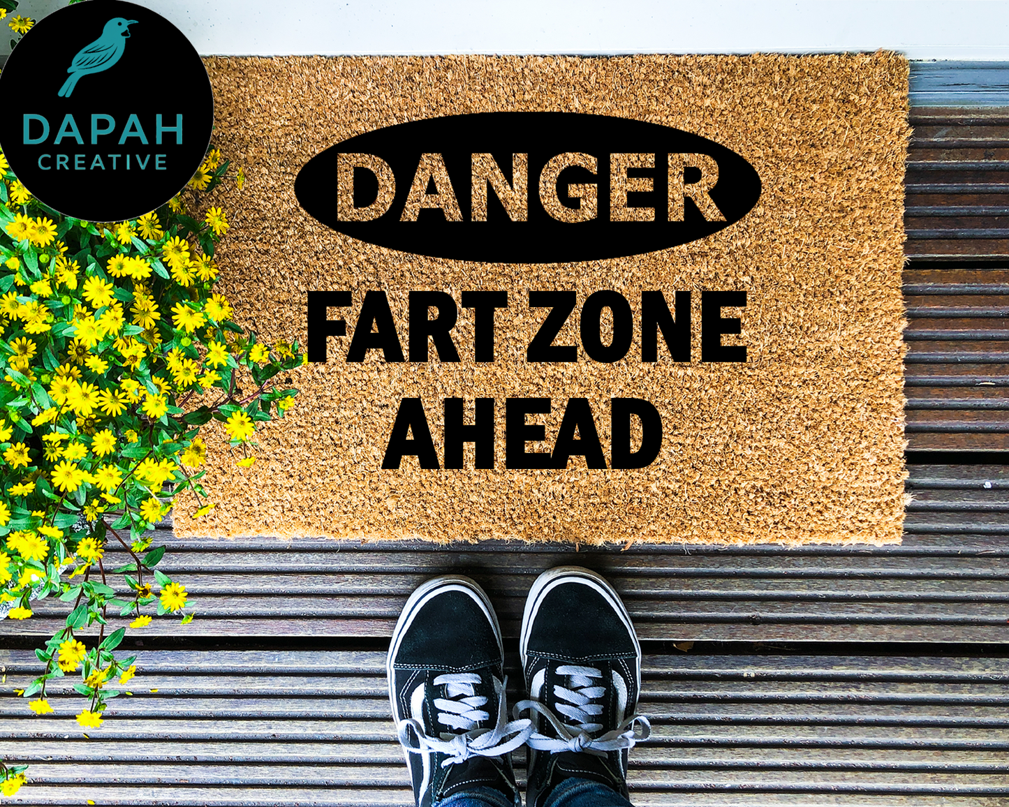 Danger Fart Zone Coir Doormat