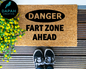 Danger Fart Zone Coir Doormat