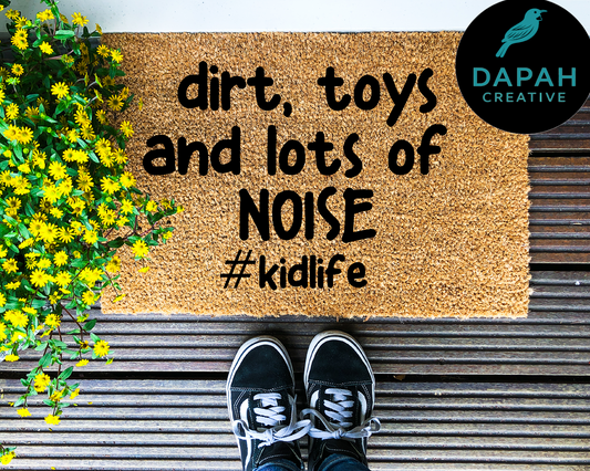 Dirt, toys and lots of noise Doormat