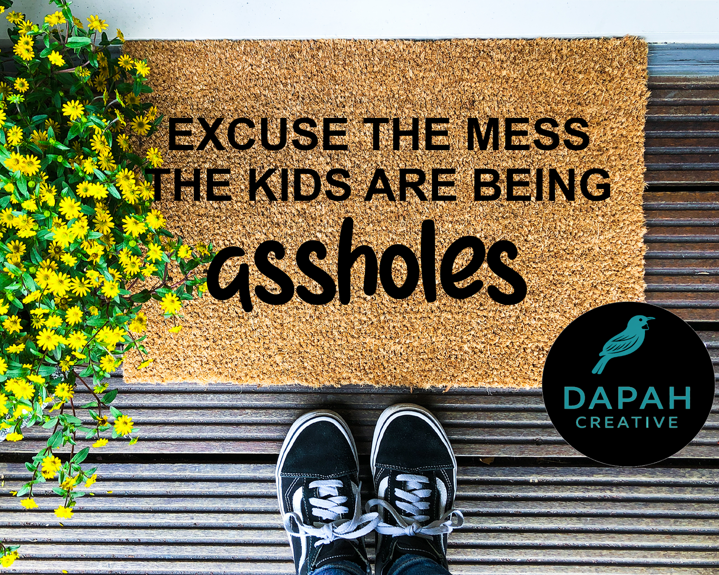 Excuse the mess, the kids are assholes Doormat