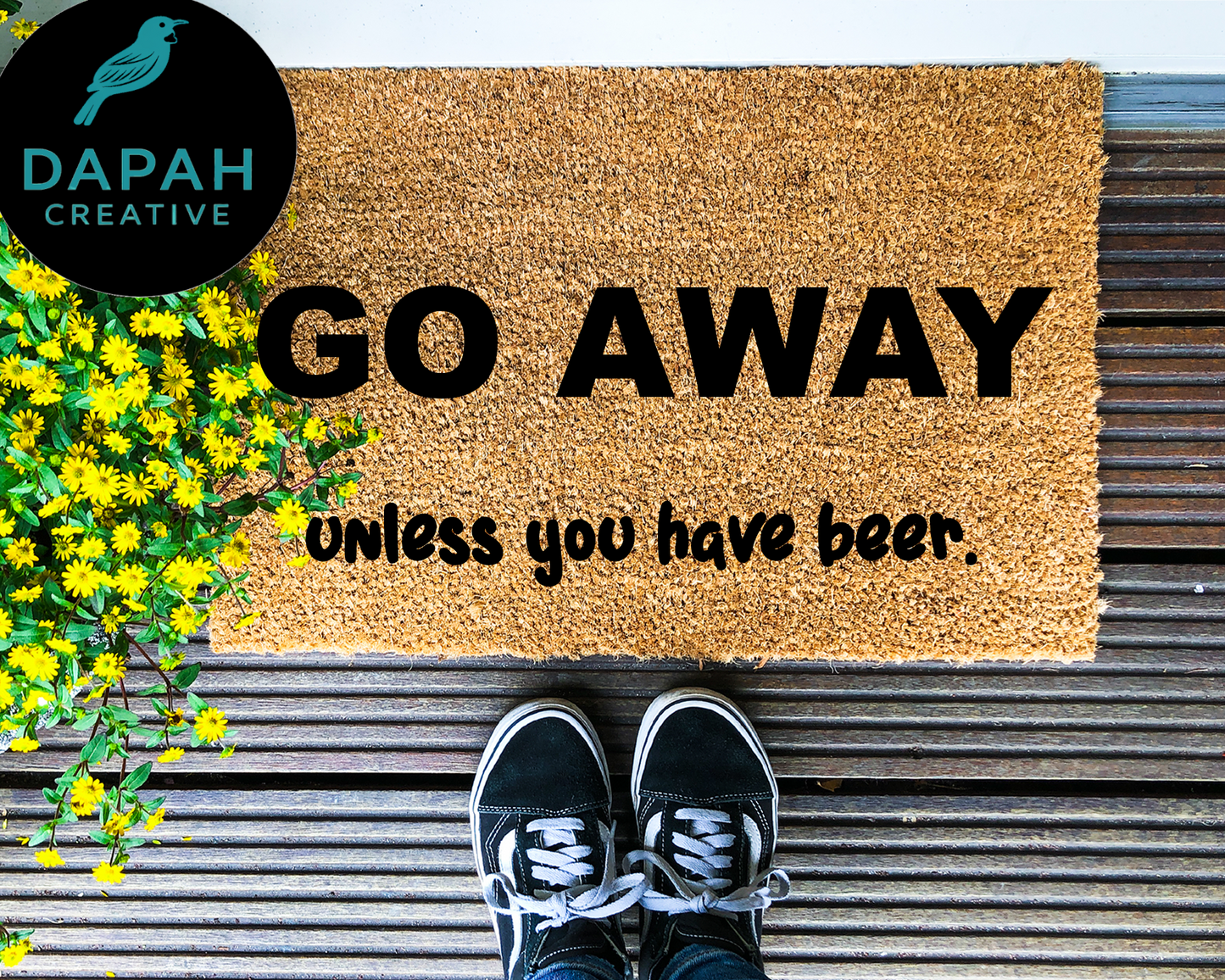 Go Away unless you have beer Doormat