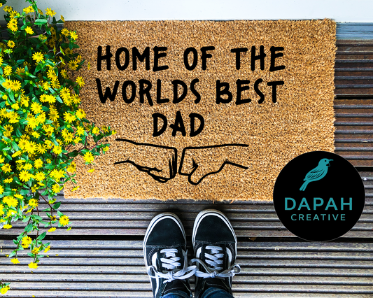 Home of the world's best dad Doormat
