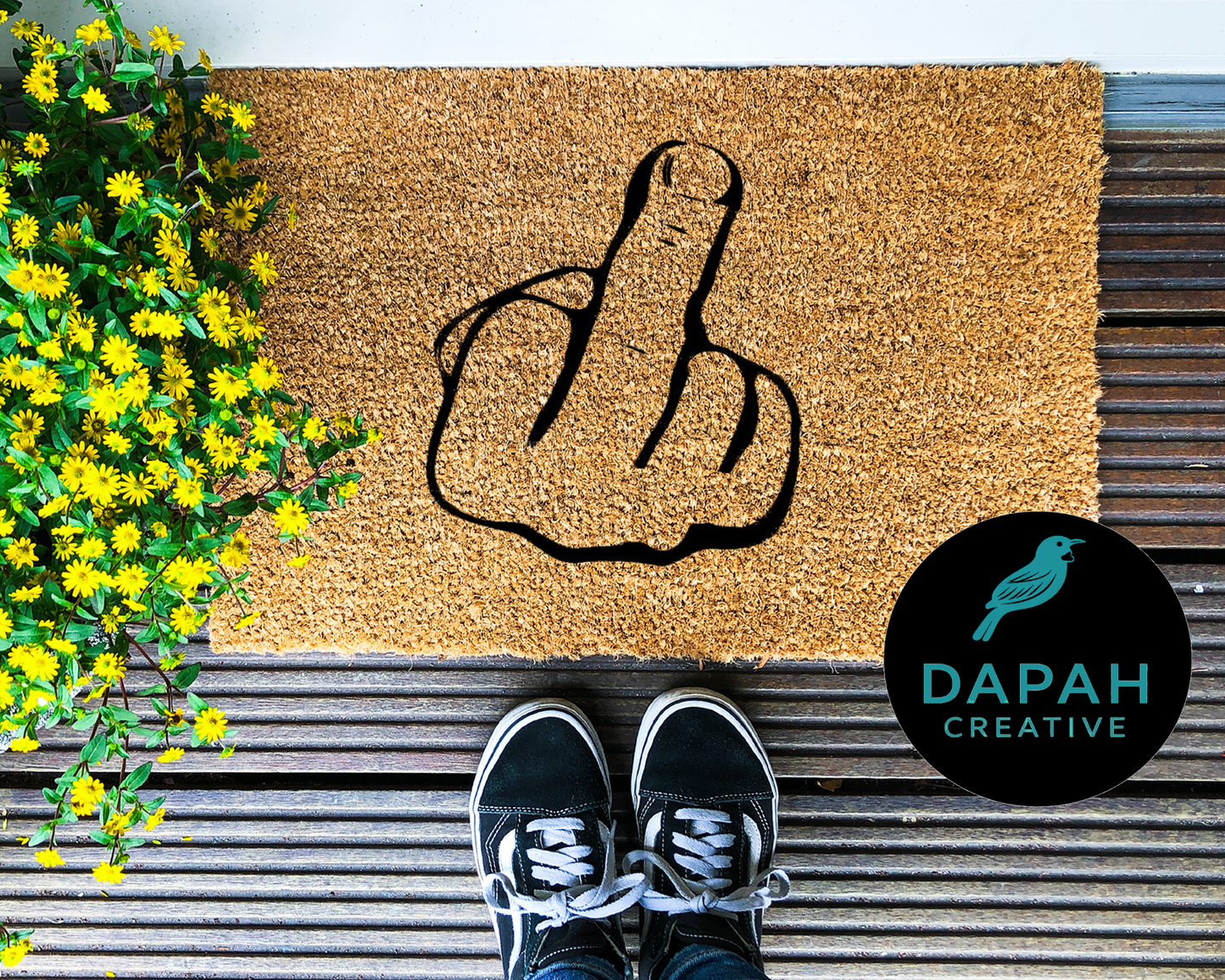 Middle Finger Up Doormat