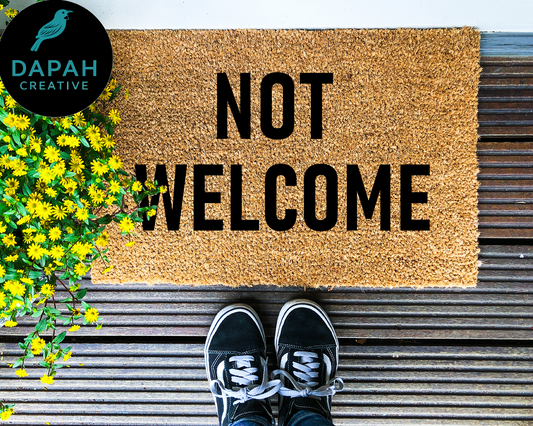 Not Welcome Coir Doormat