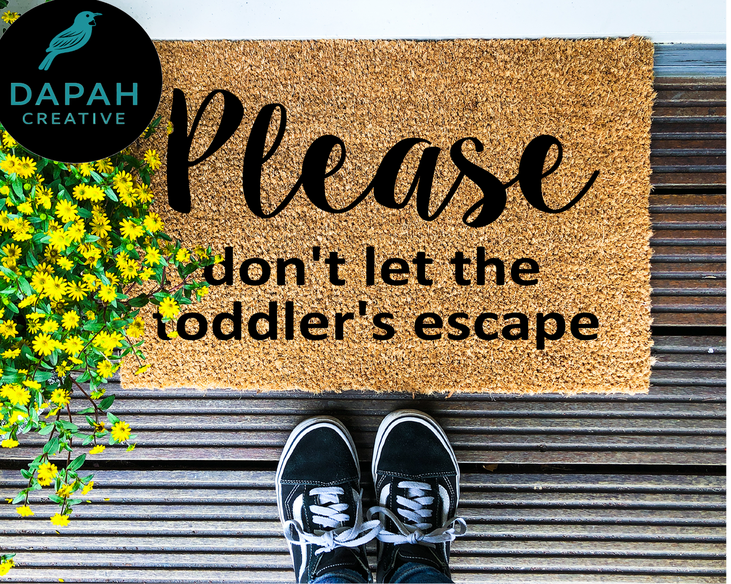 Please don't let the toddlers escape Doormat