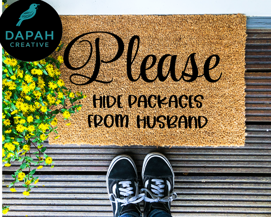 Please Hide Packages Doormat