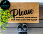 Please remove your shoes, our kids lick the floor Doormat