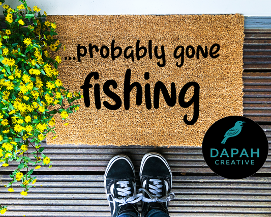 Probably gone Fishing Doormat