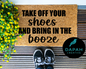 Take off your shoes and bring in the booze Doormat