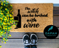 The witch can be bribed with wine Doormat