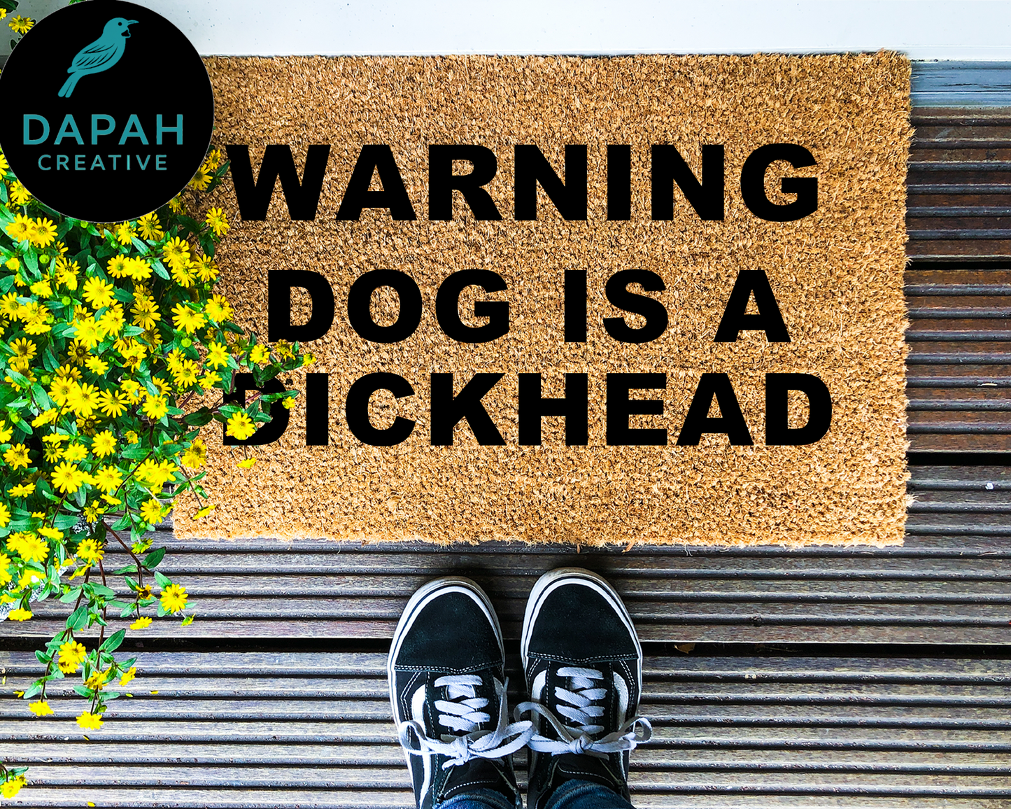 Warning Dog is a Dickhead