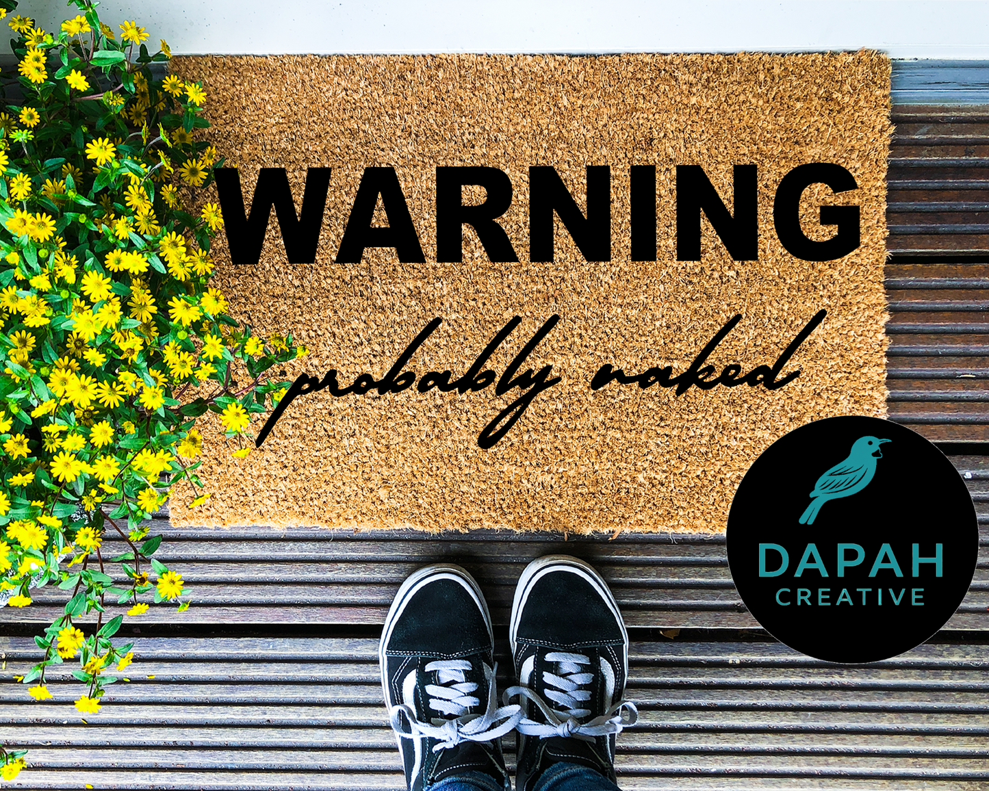 Warning probably naked Doormat
