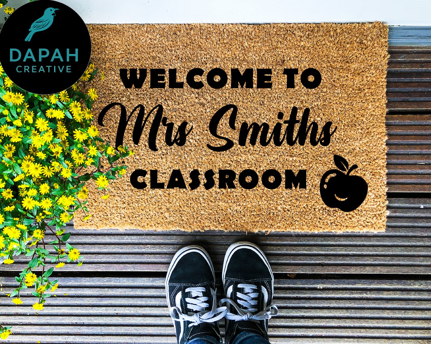 Welcome to [CUSTOM TEACHER] Classroom Coir Doormat