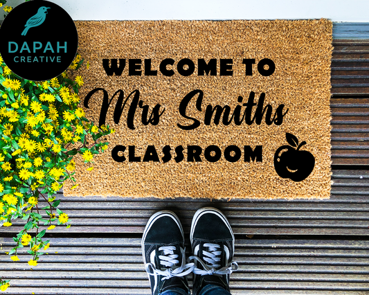 Welcome to [CUSTOM TEACHER] Classroom Coir Doormat